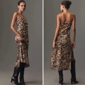 Anthropologie square-neck slip dress